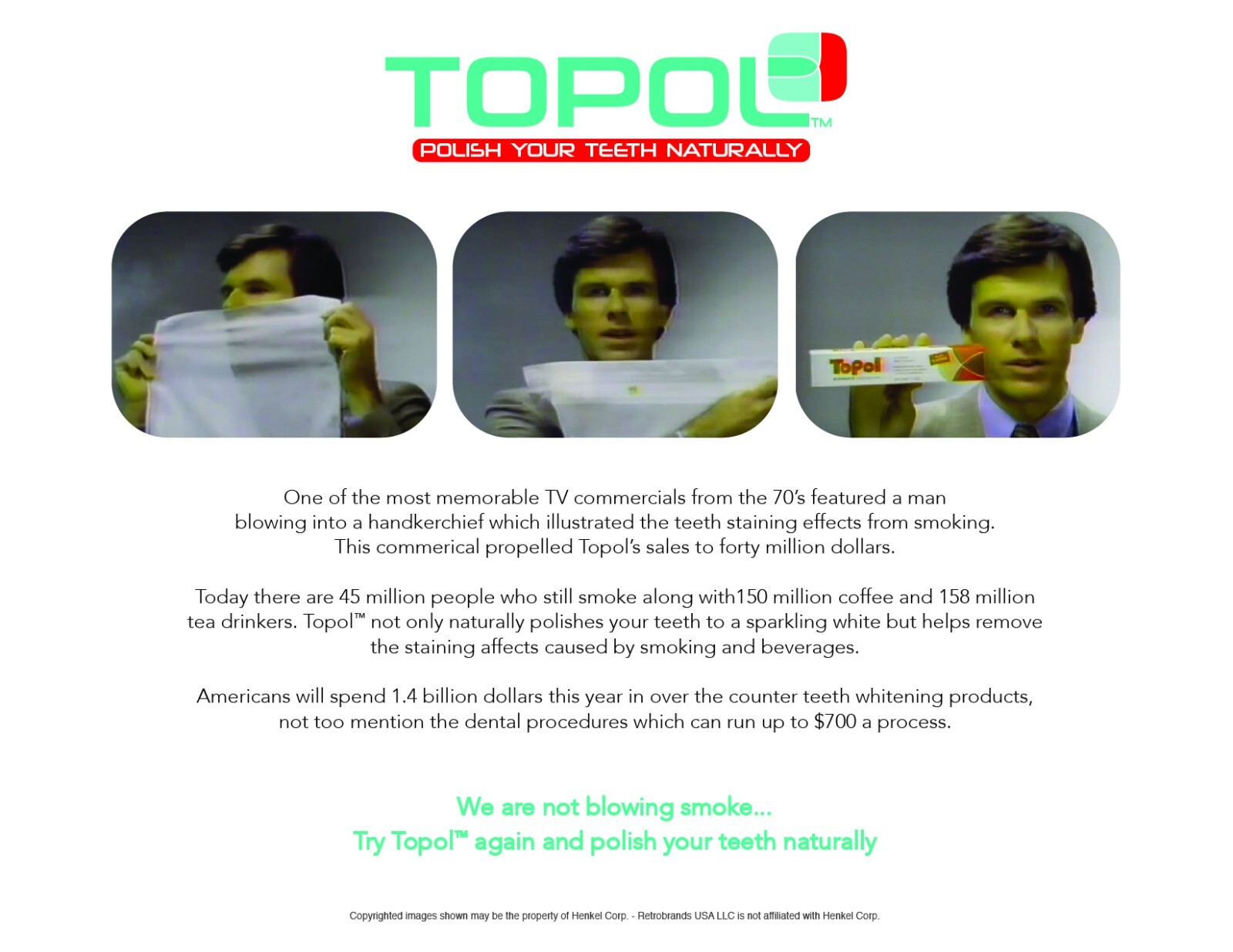 TOPOL- ICONIC TOOTH POLISH- PERSONAL CARE – TRADEMARK FOR LICENSE/SALE