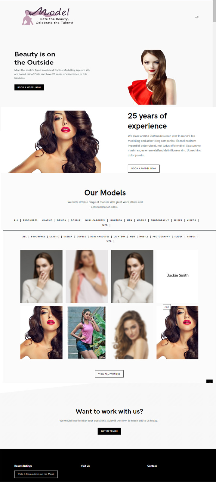 Profitable Model Agency Website with User Voting System – Free Host & Easy Setup