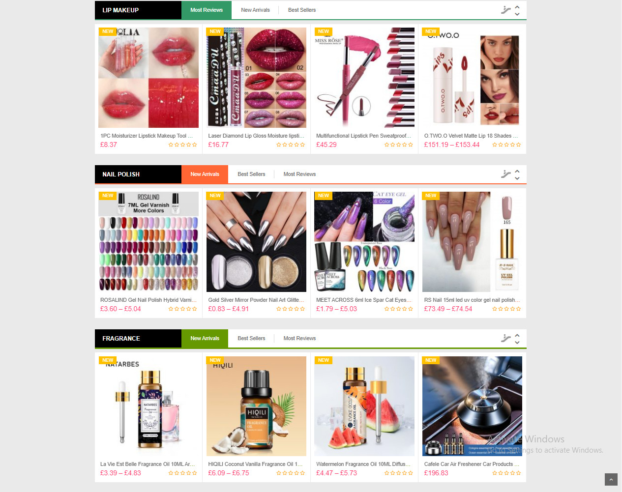 Money Making Beauty Care Store Drop Shipping / Affiliate Website Free Hosting
