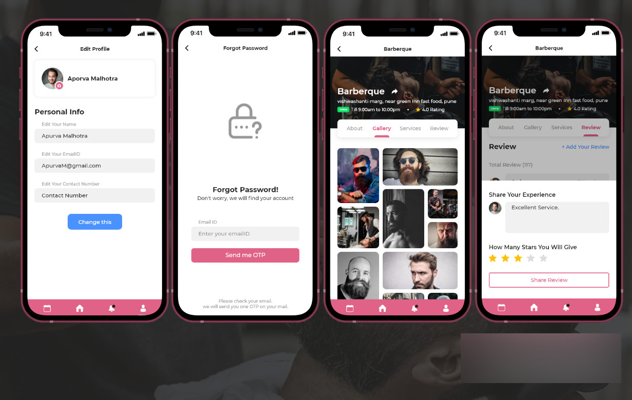 BarberPoint – Salon Booking Management System Flutter App | Android + iOS | PHP