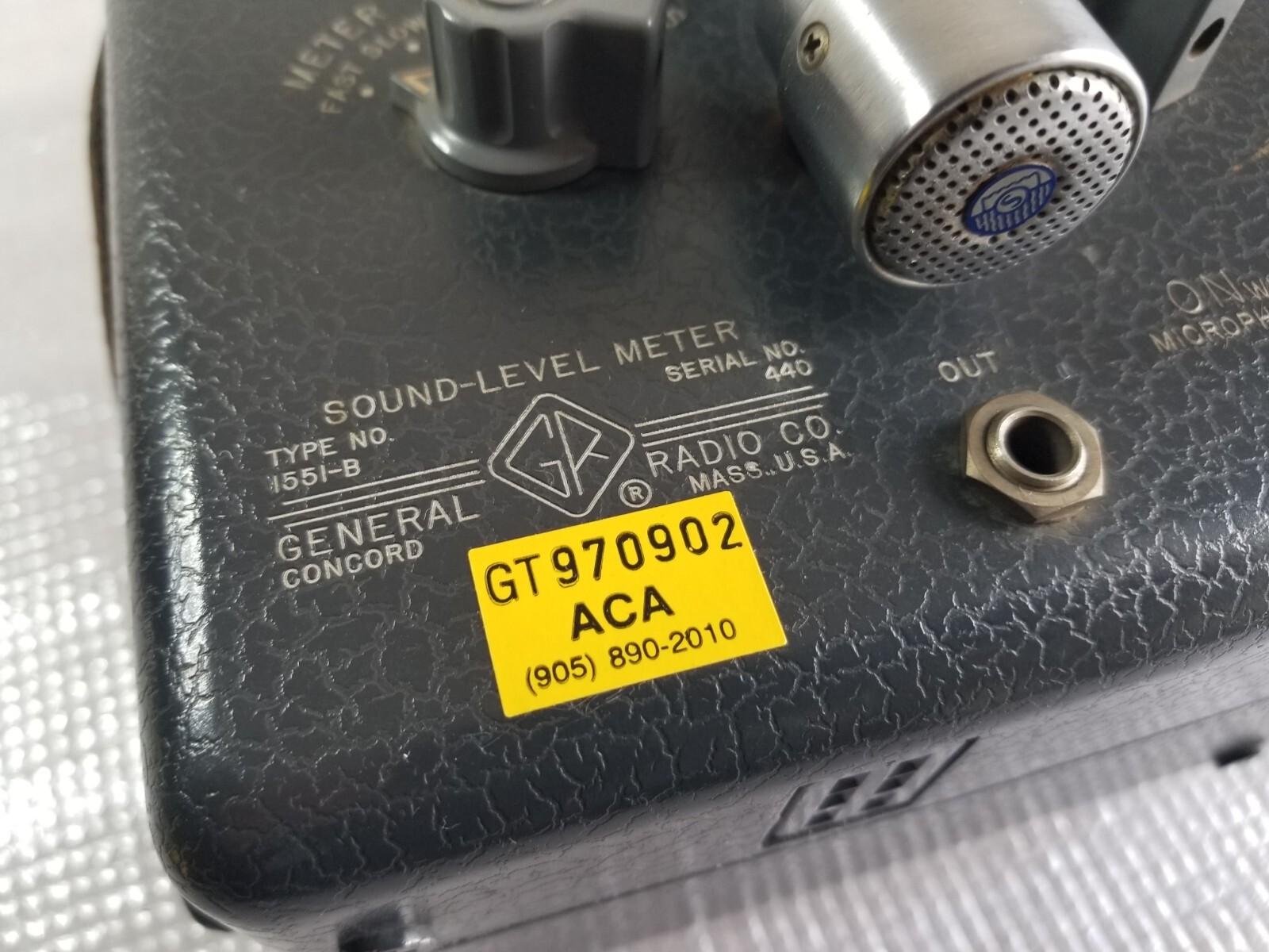 GENERAL RADIO COMPANY 1551-B SOUND LEVEL METER no power supply
