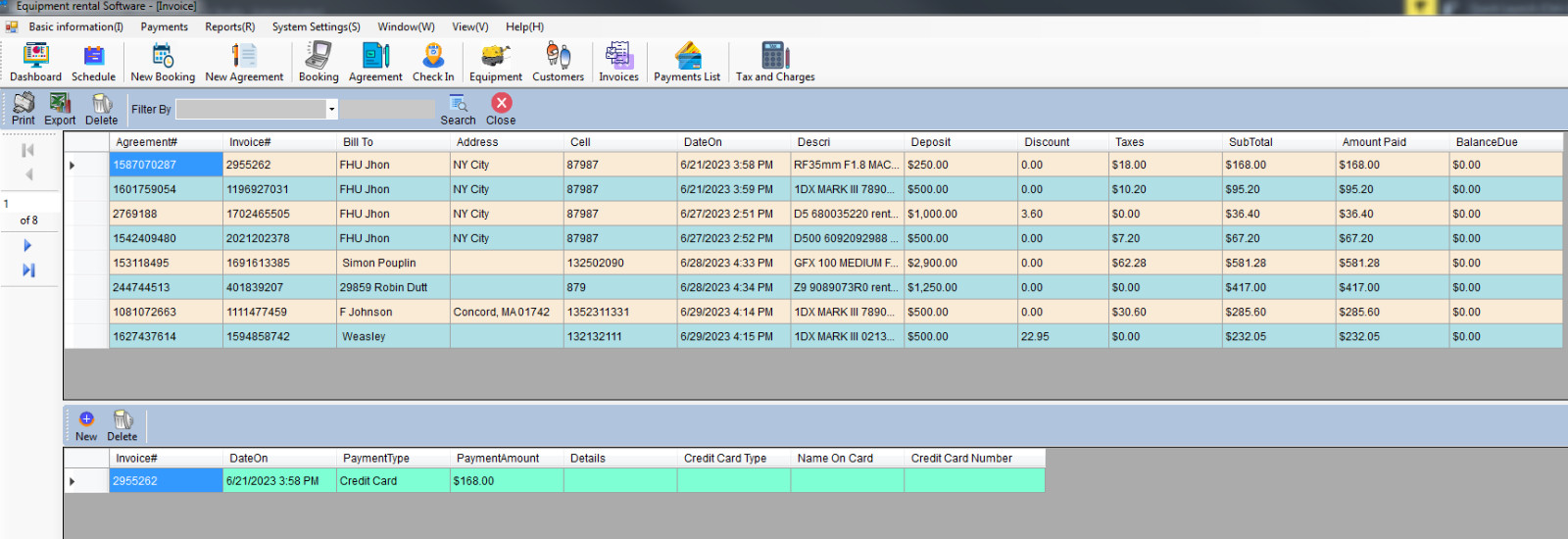 Equipment Rental Management software