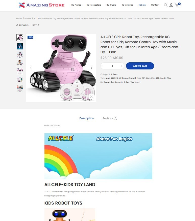 Toys Store – Next Generation Amazon Affiliate Website + eCommerce