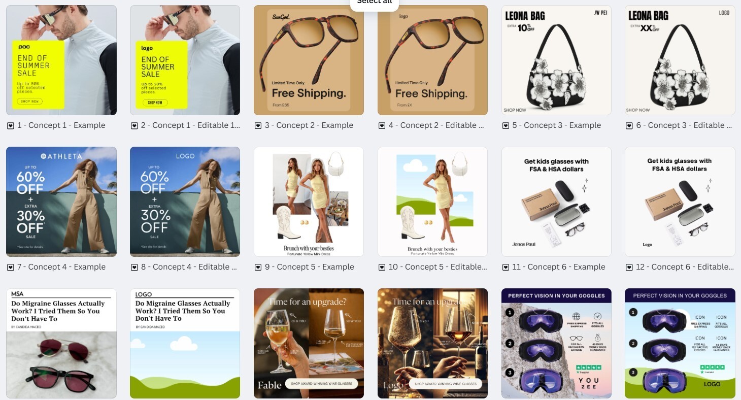 150 Professional Canva Fashion Ad Templates | Ready-to-Use Digital Designs***