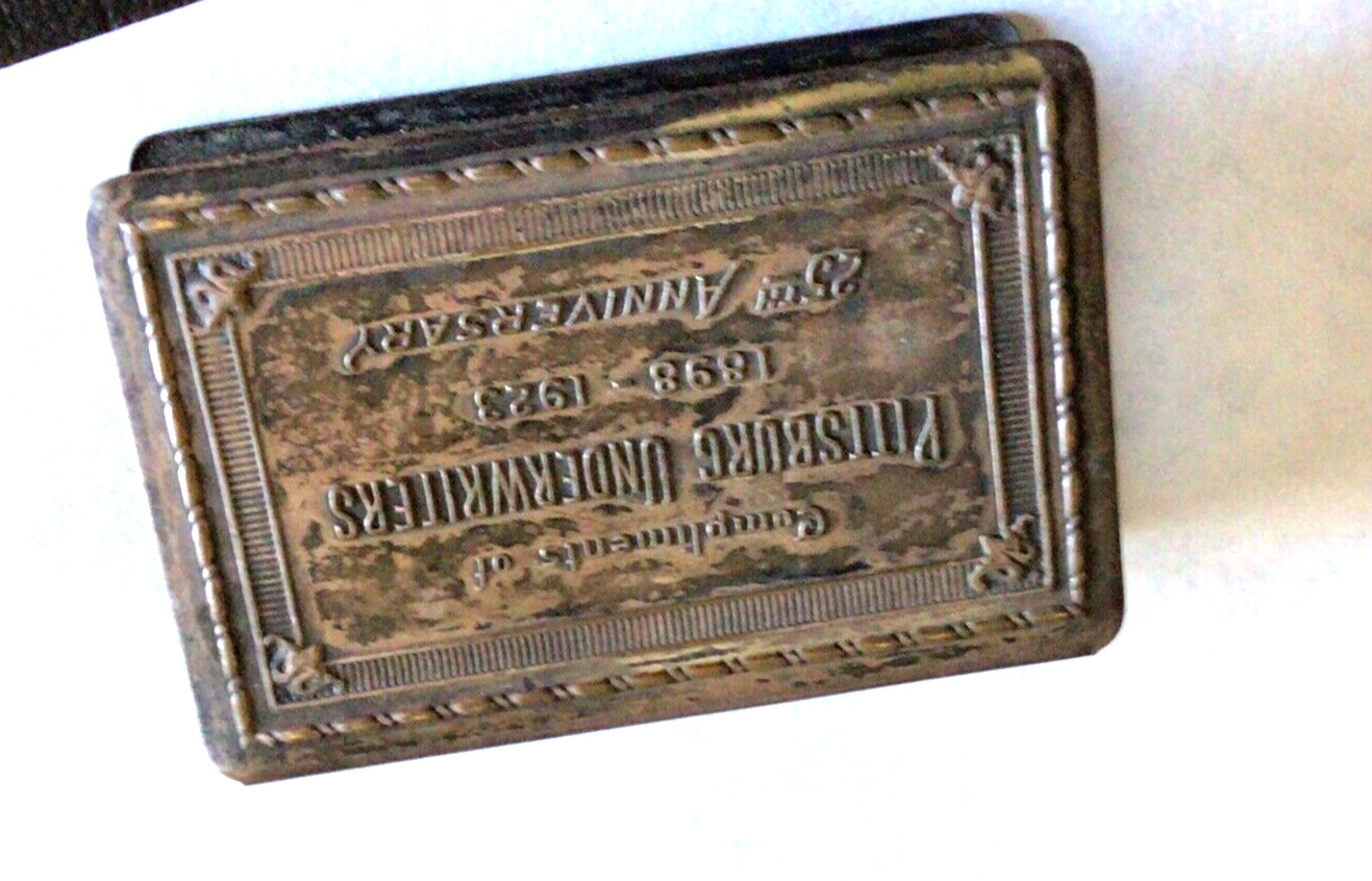 Pittsburg Underwriters 25th Anniversary 1928 Match Box Cover