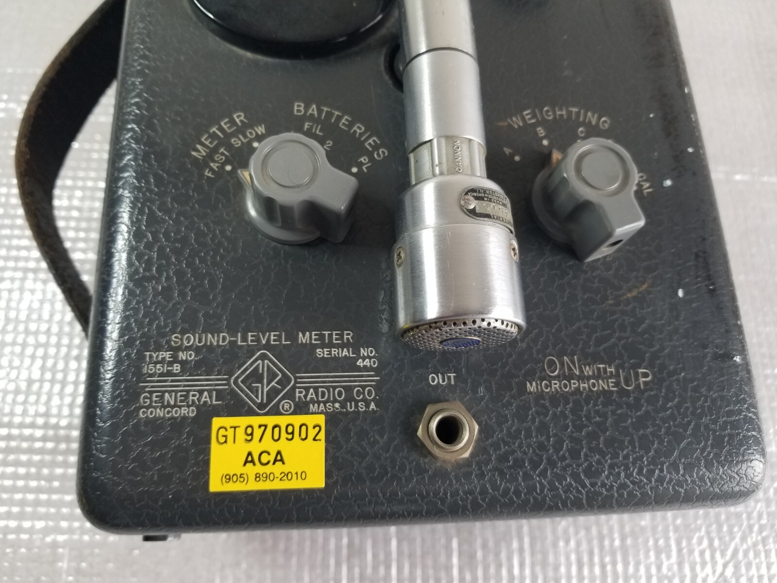 GENERAL RADIO COMPANY 1551-B SOUND LEVEL METER no power supply