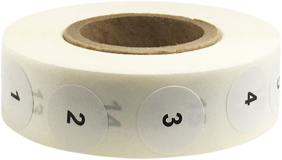 Consecutive Numbers 1-1000 Labels | .5″ Round | 1000 Pack