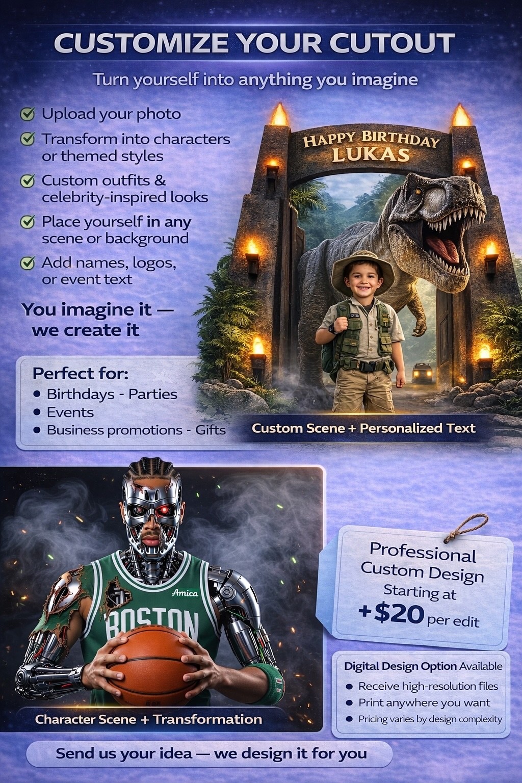 Additional Service Fee – Shipping / Design Changes / Custom Order