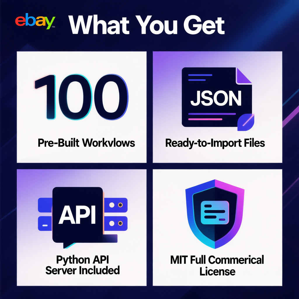 ✨ Ultimate n8n Automation: 100 Workflows for AI, Google, Social w/ PLR Rights 🚀