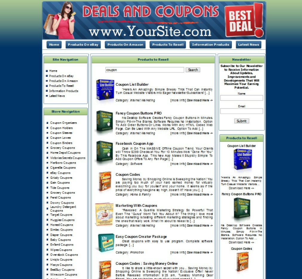 DEALS AND COUPONS Business Website for Sale.