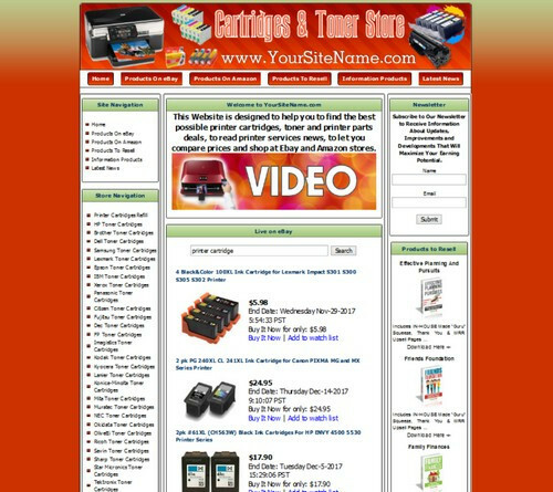 Printer Cartridges Printer Parts Store Turnkey Online Business Website For Sale