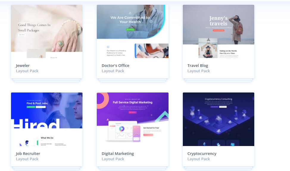Huge Collection WordPress Divi Templates Themes Layouts Builder Elegant Extra