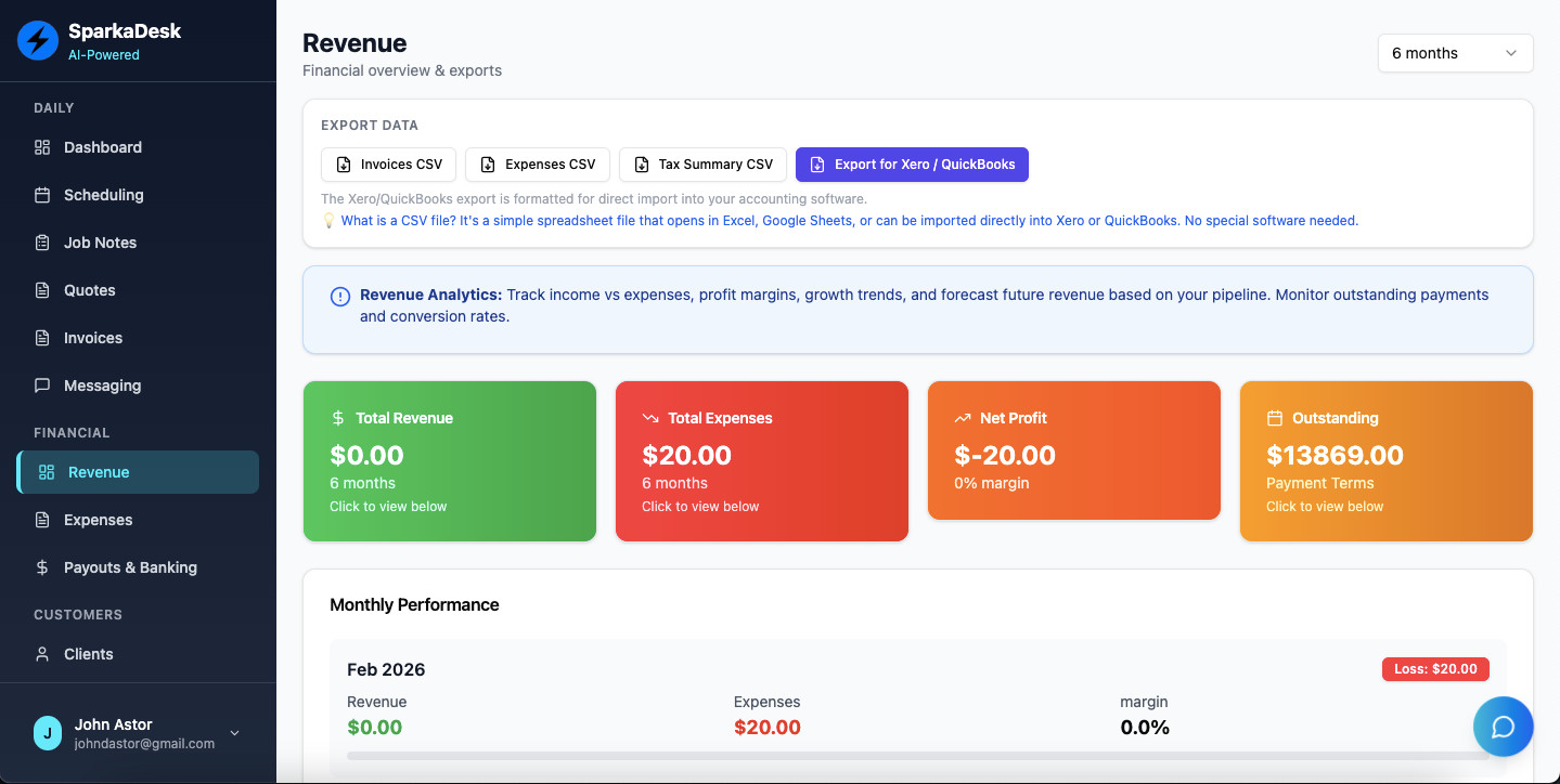 Tradespeople App to buy; Quotes, Invoices, Messages, Stripe, Billing and AI too