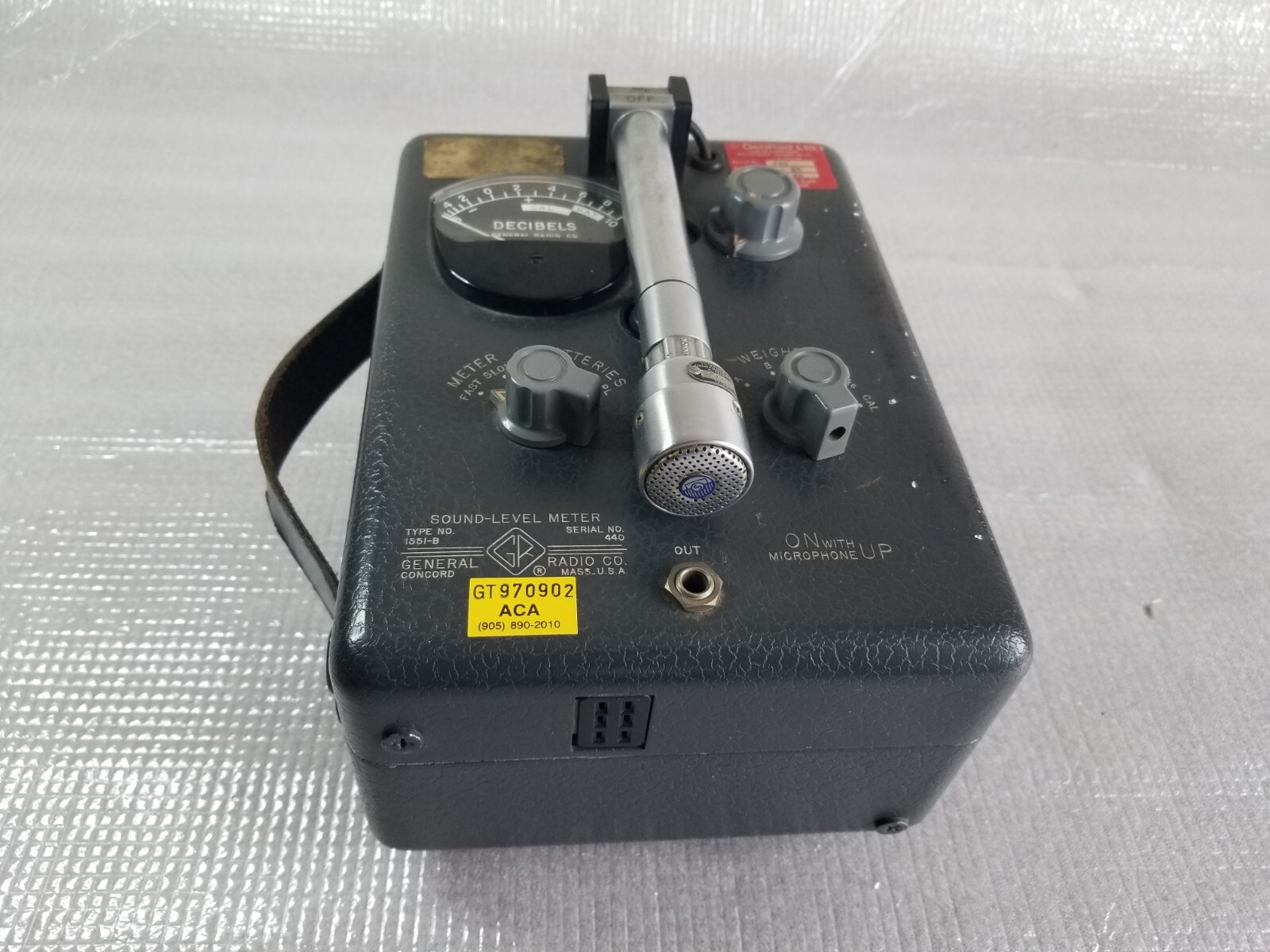 GENERAL RADIO COMPANY 1551-B SOUND LEVEL METER no power supply