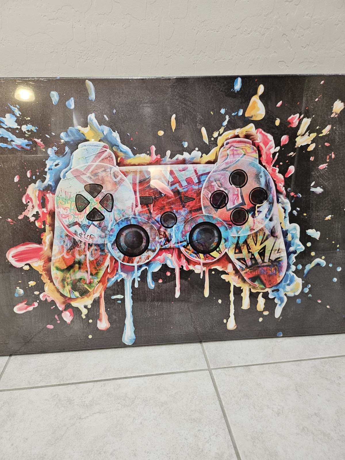 Gamer Wall Decor Painting FRAMED Canvas Print