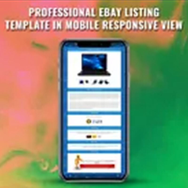 Mobile Responsive eBay Listing Template Auction Gallery Html Professional Design