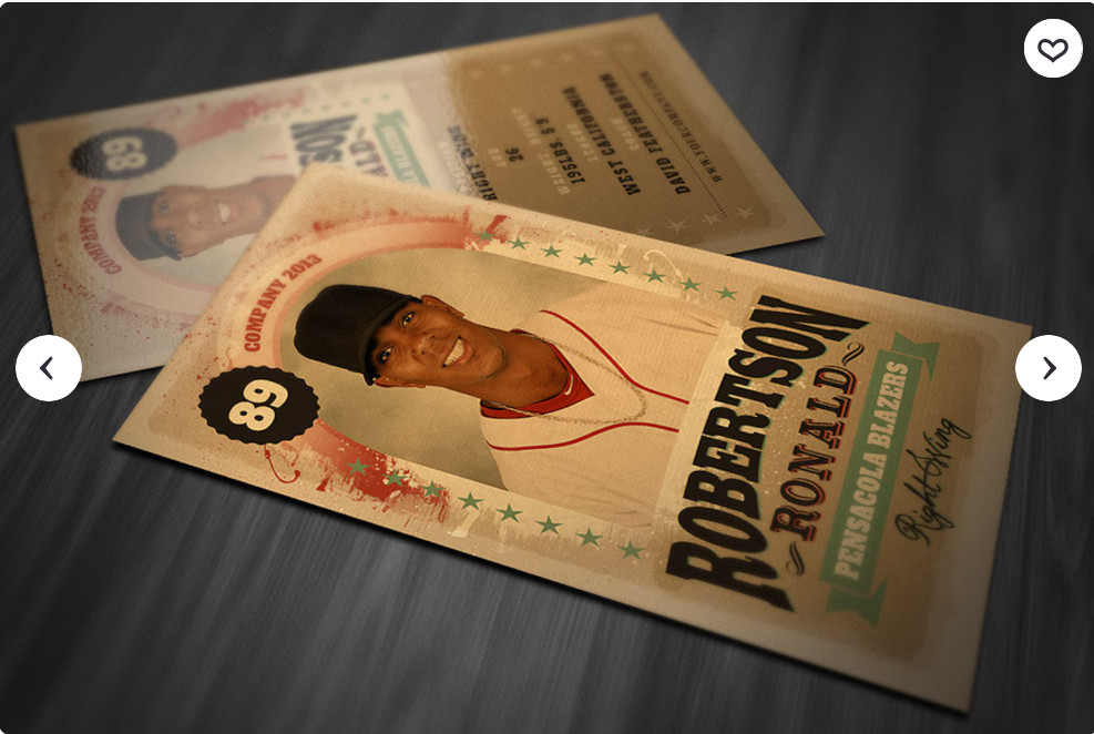 Retro Trading Card Template