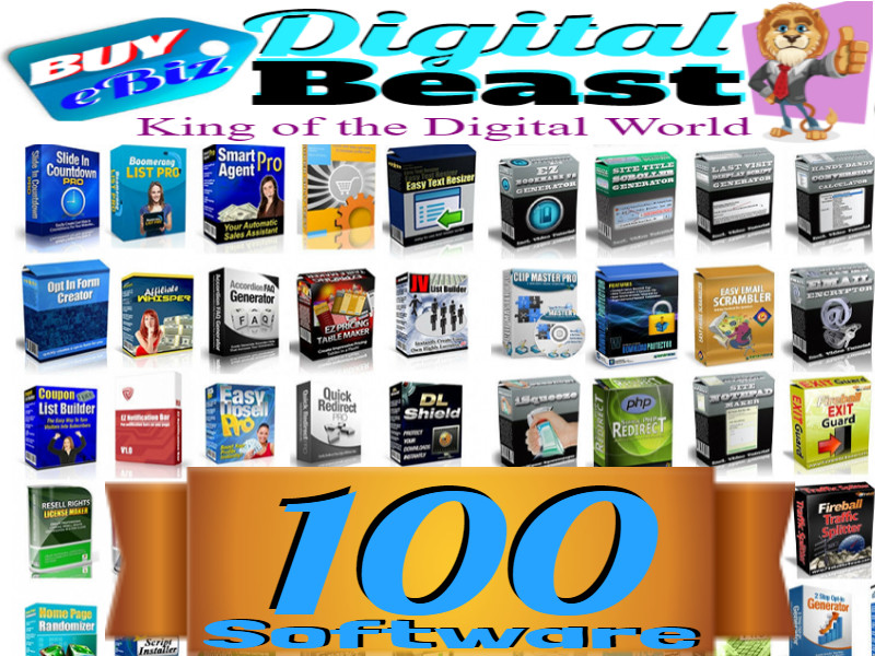 Computer Software Lot 100 Business Building Software w/FREE Month Master Hosting