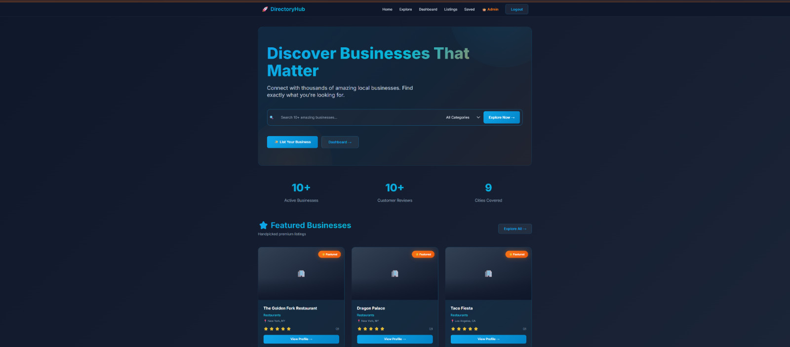DirectoryHub Business Directory Website PHP Laravel 12 Full Source Code Script