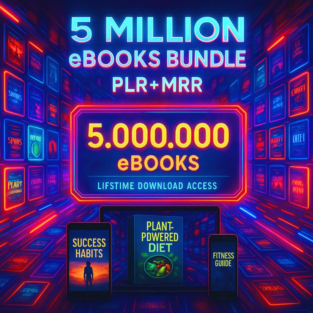 Resellable Digital Bundle: Planners, Ebooks, Reels & 100M+ Assets! ✨