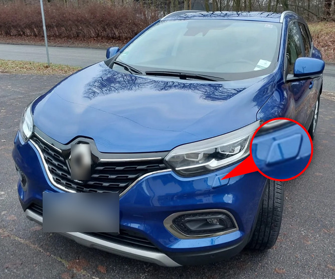 FIT TO RENAULT KADJAR FL 18-22 WASHER HEADLIGHT NOZZLE COVER BUMPER 286974071 L