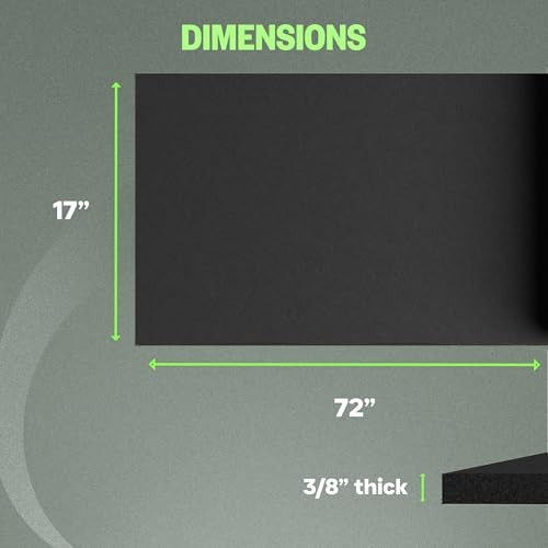 XCEL Neoprene Rubber Foam Sheet 72″ x 17″ x 3/8″ Black Closed Cell Crafting Pad