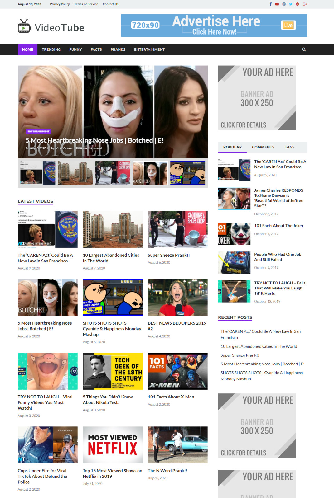 Fully Automated Viral Videos Website