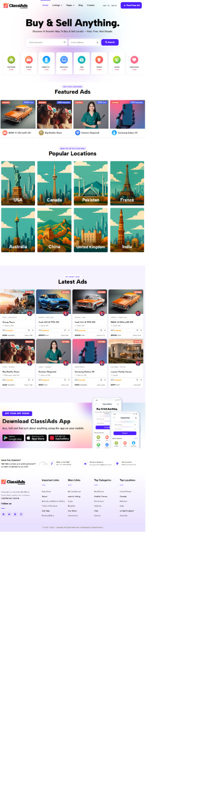 Business Directory & Classified Ads platform /Website for Sale