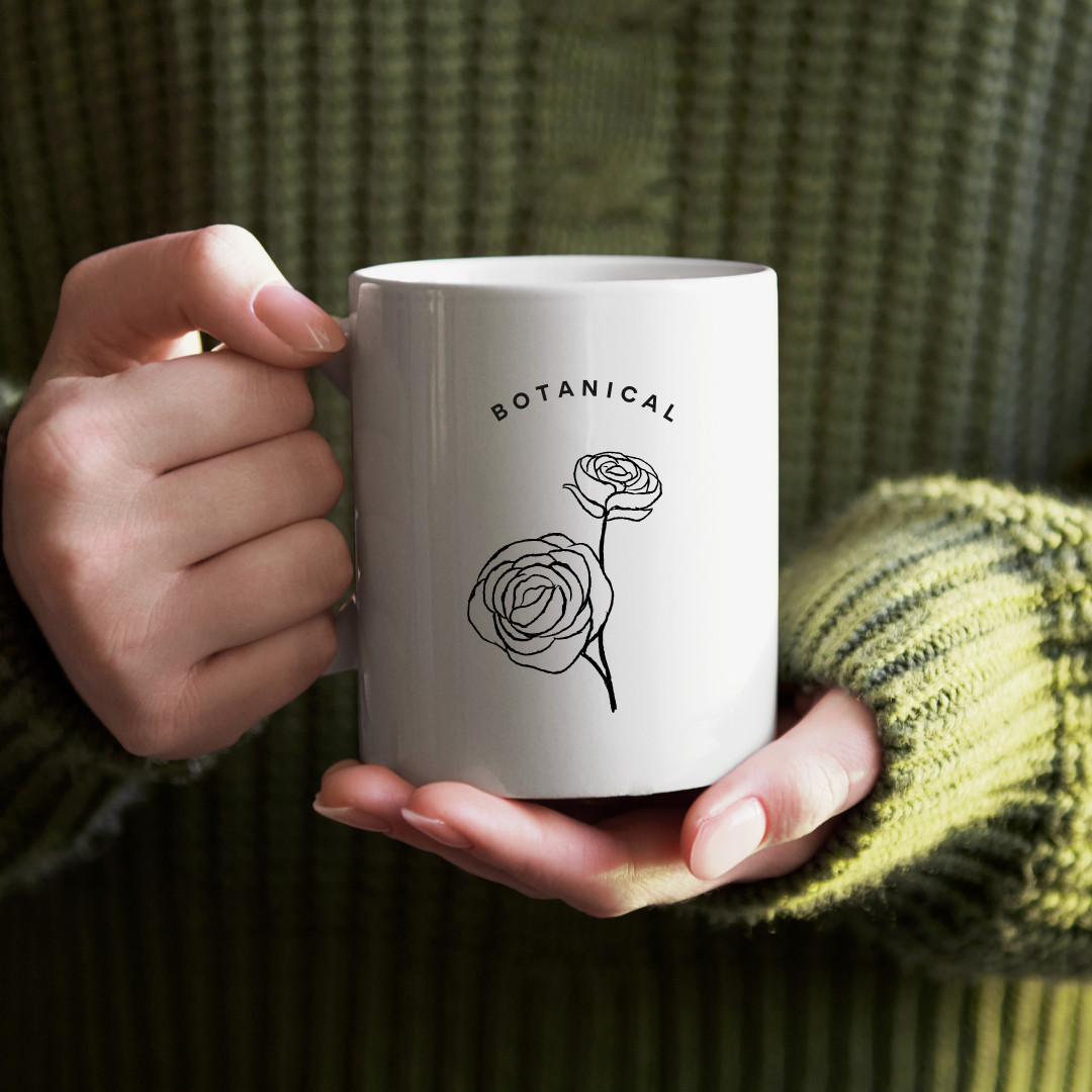 Canva Templates Pro -Grey and White Minimalist Coffee Mug Mockup Instagram Post