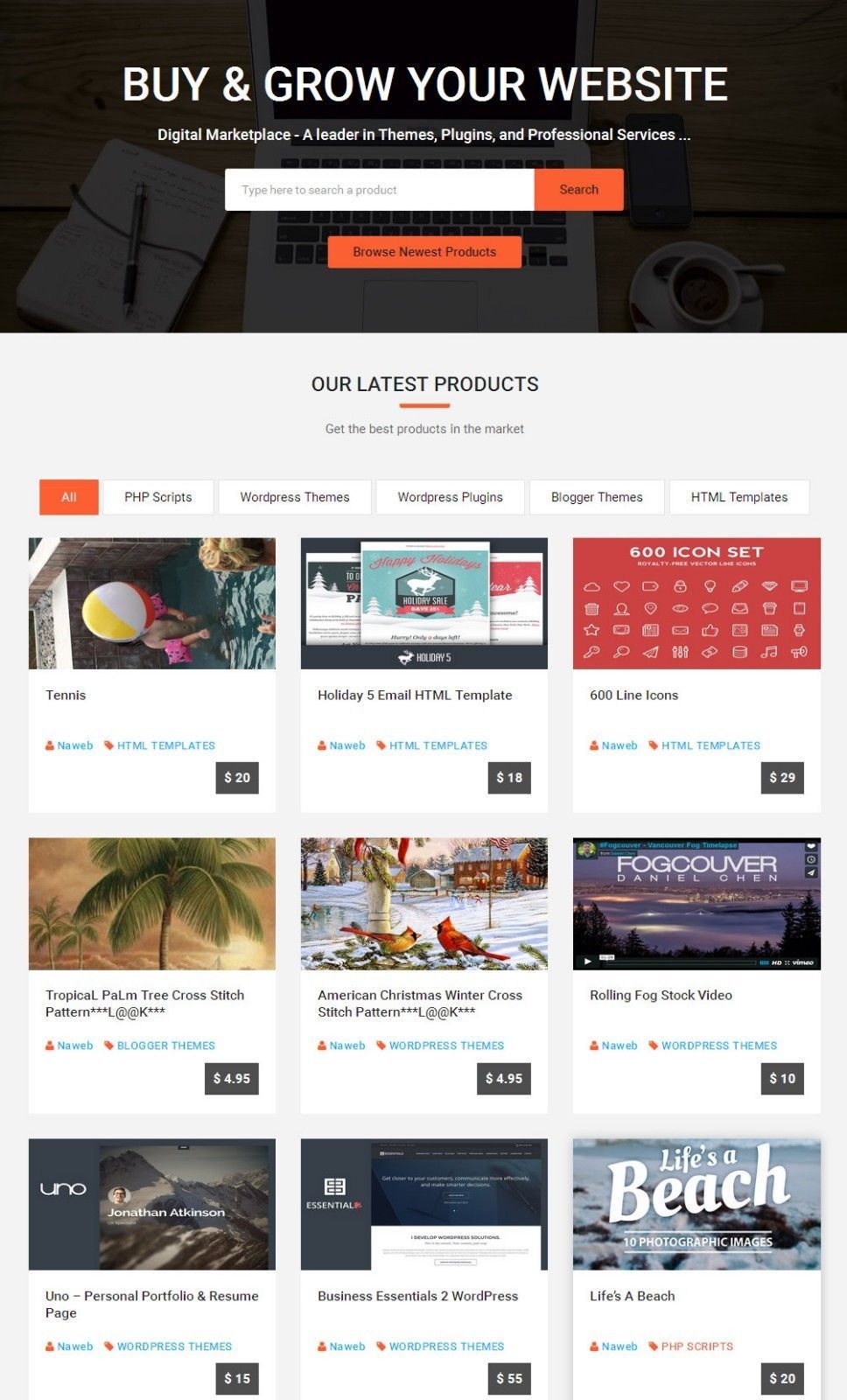Multi-vendors Digital Marketplace Website + Free Hosting and Installation