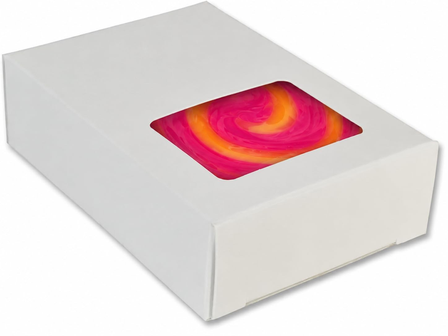 Rectangle Window Soap Boxes White 50 Pack Handmade Elegant Artisan Weddings