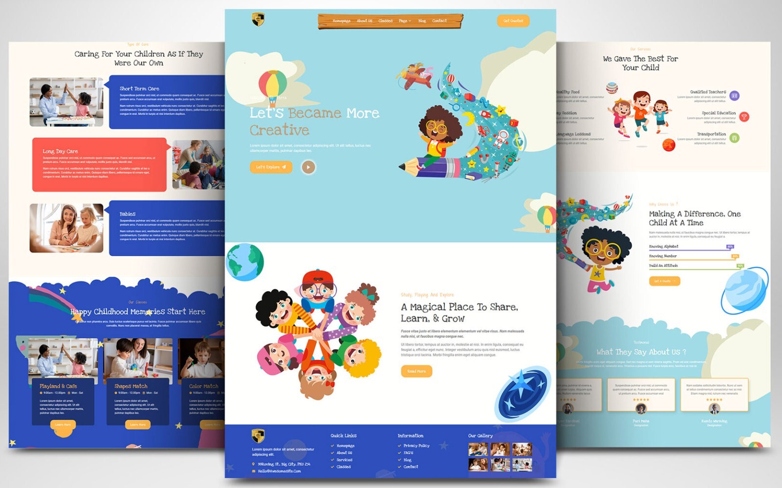 CUSTOM PRO WEBSITE FOR KIDS KINDERGARTEN SCHOOL PRESCHOOL NURSERIES CHILDCARE