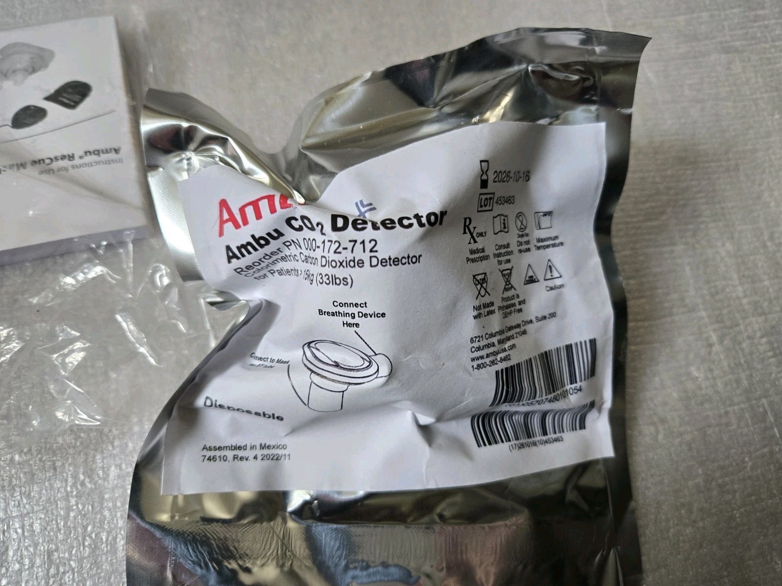 AMBU Adult Co2 Detector without Adapter 000-172-712 (2026)