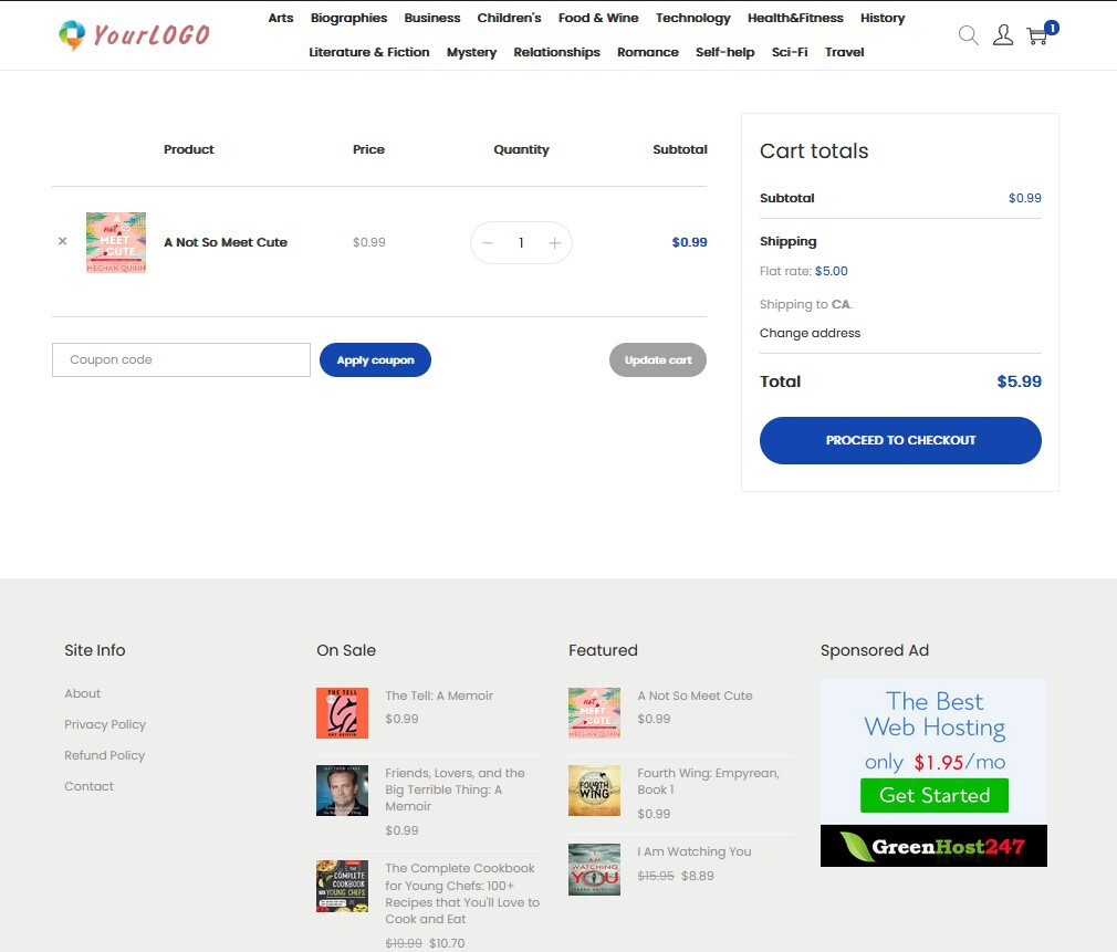 Books Store – AutoPilot Dropshipping / Affiliate Website + Shopping Cart
