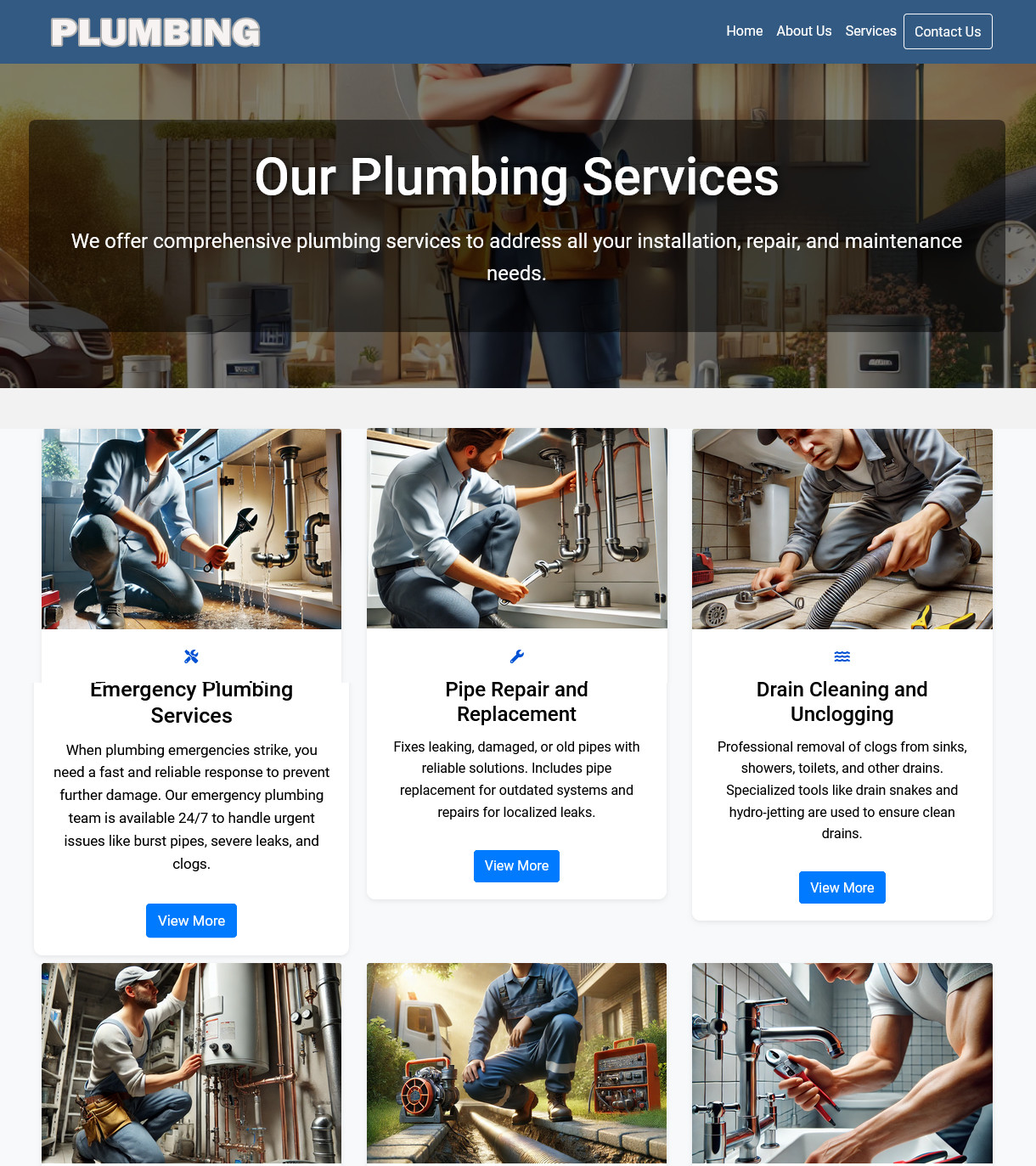 Plumbing Services Business Website | Ready-to-Use Professional Platform