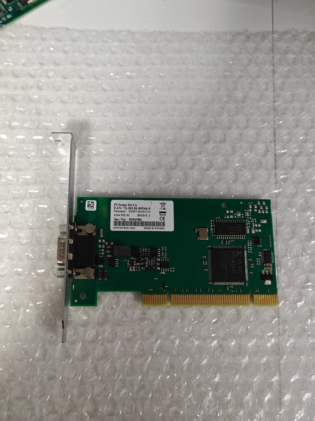Kvaser PCIcanx DE Co 73-30130-00544-0 PC/CAN Interface Single CAN BUS PCI Card