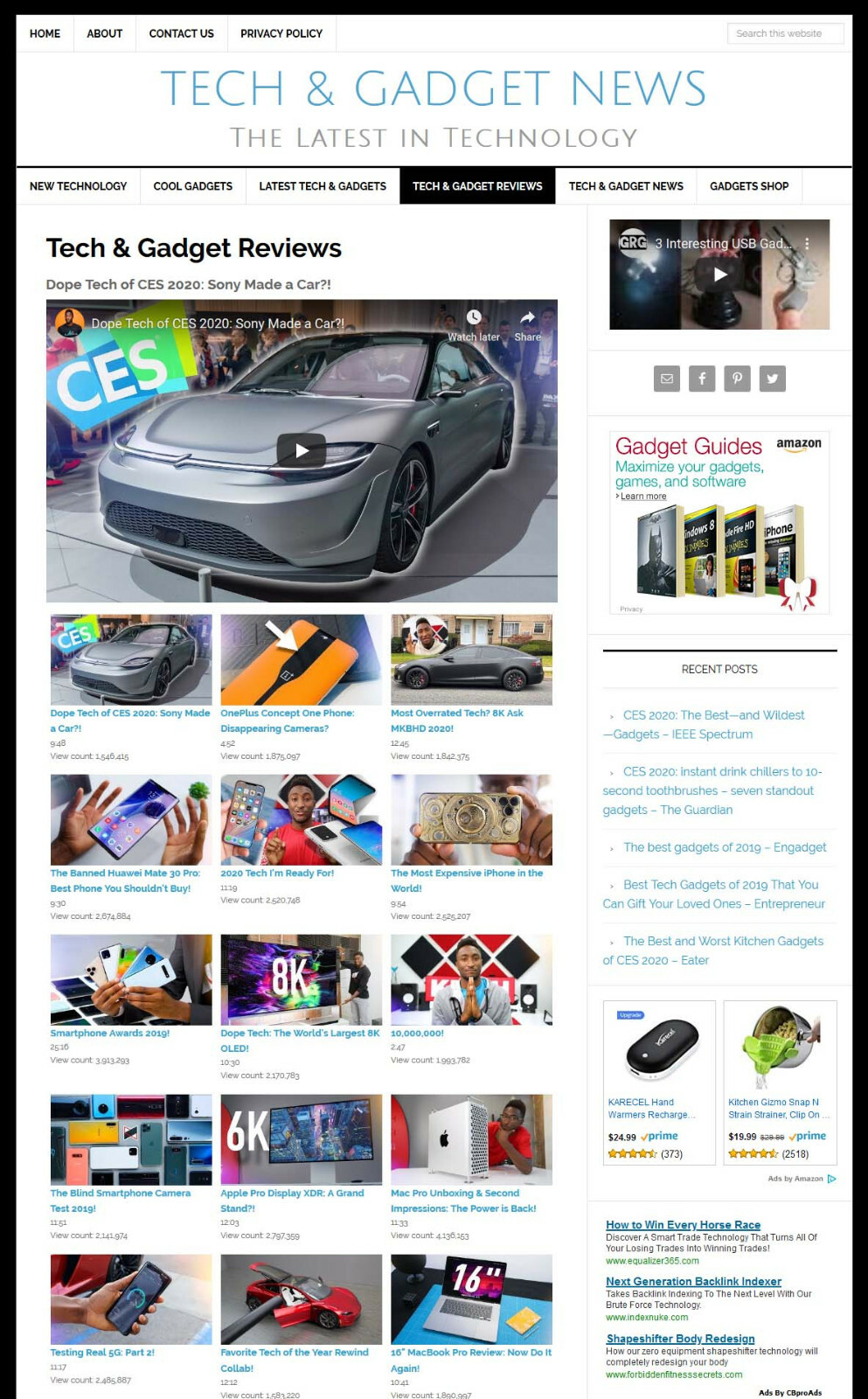 NEW DESIGN * TECH & GADGET NEWS * blog website business for sale w/ AUTO CONTENT