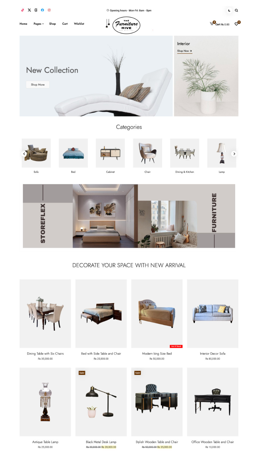 🥇 The Furniture Hive Established Turnkey Website Template For Sale