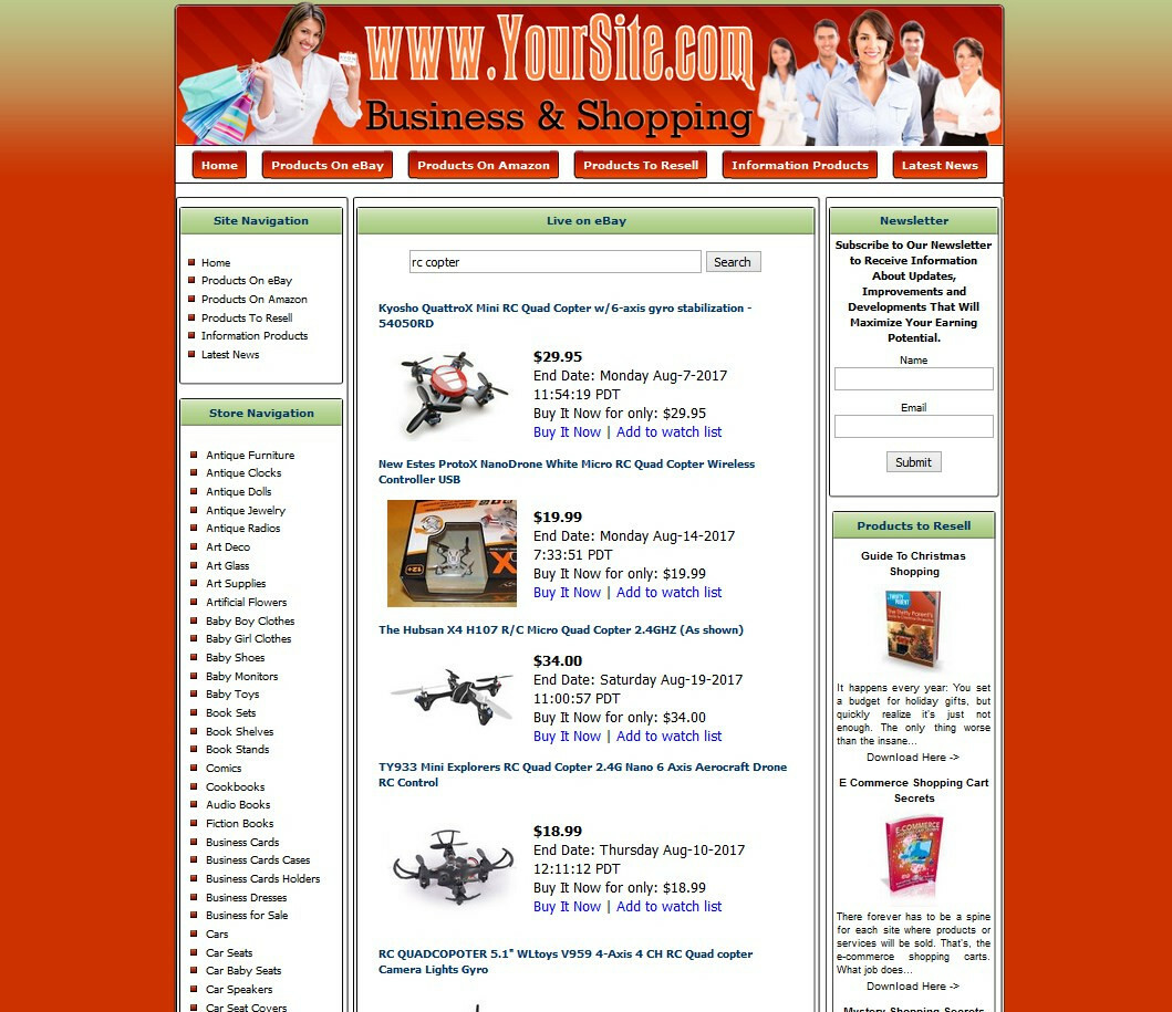Business Shopping – Website For Sale, Amazon Store, Adsense, Domain.