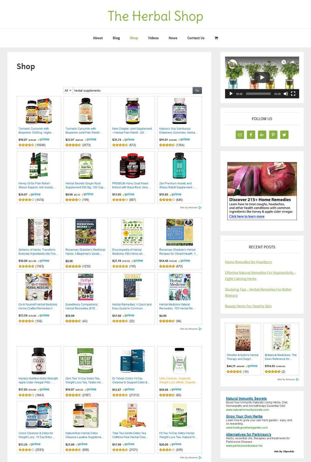 [NEW DESIGN] * HERBAL STORE * ecommerce website business for sale AUTO CONTENT