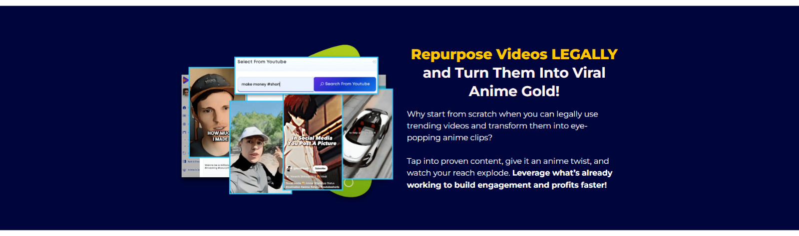 Viral Animex create anime-style videos for e-commerce stores, affiliate offers