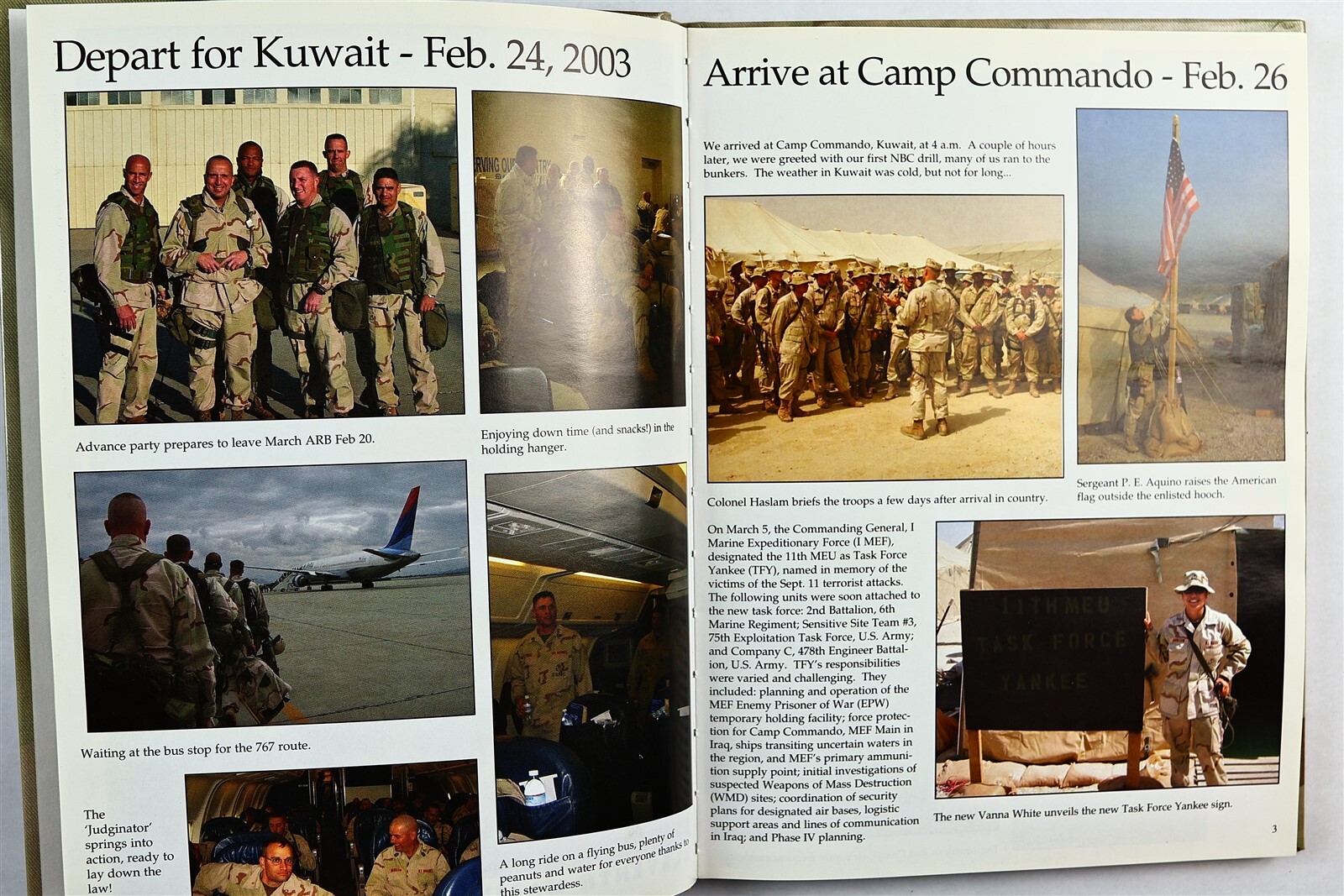 G2U 11th Marine Expeditionary Unit MEU 2003 Middle East Deployment Cruise Book