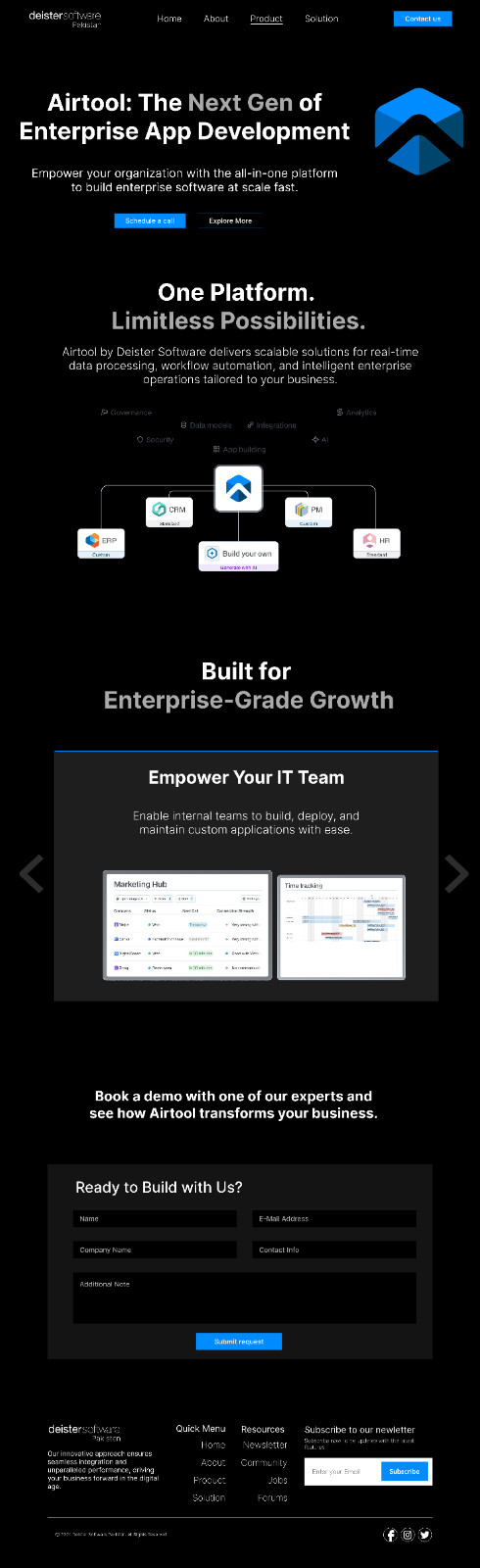 Enterprise App Development Website Template | SaaS Landing Page | Tech Company