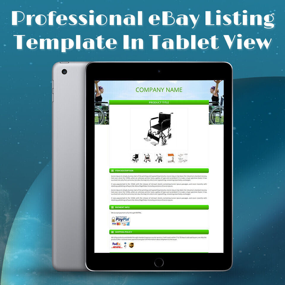 Unique eBay Templates Mobile Responsive eBay Listing Auction Template