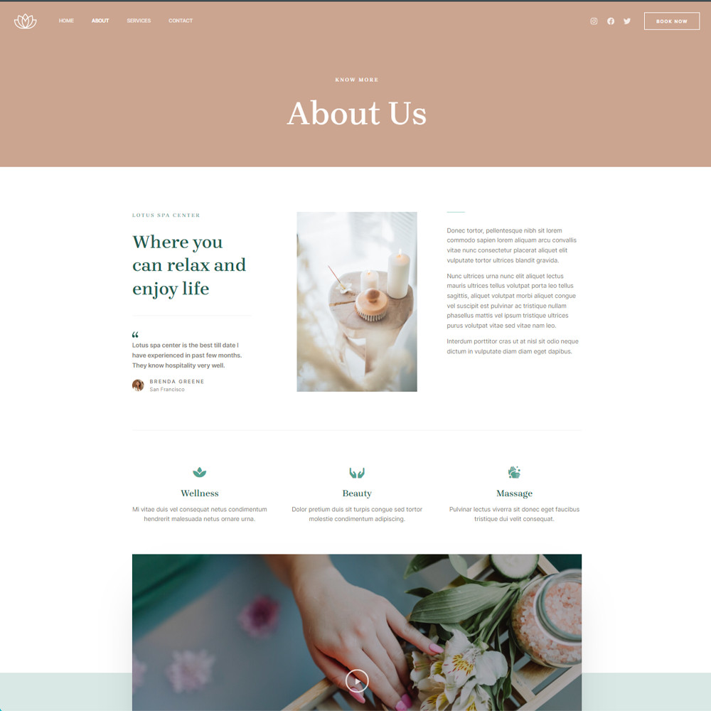 Relax-themed Spa Website – Ready to Run + 1-Year Domain and Hosting