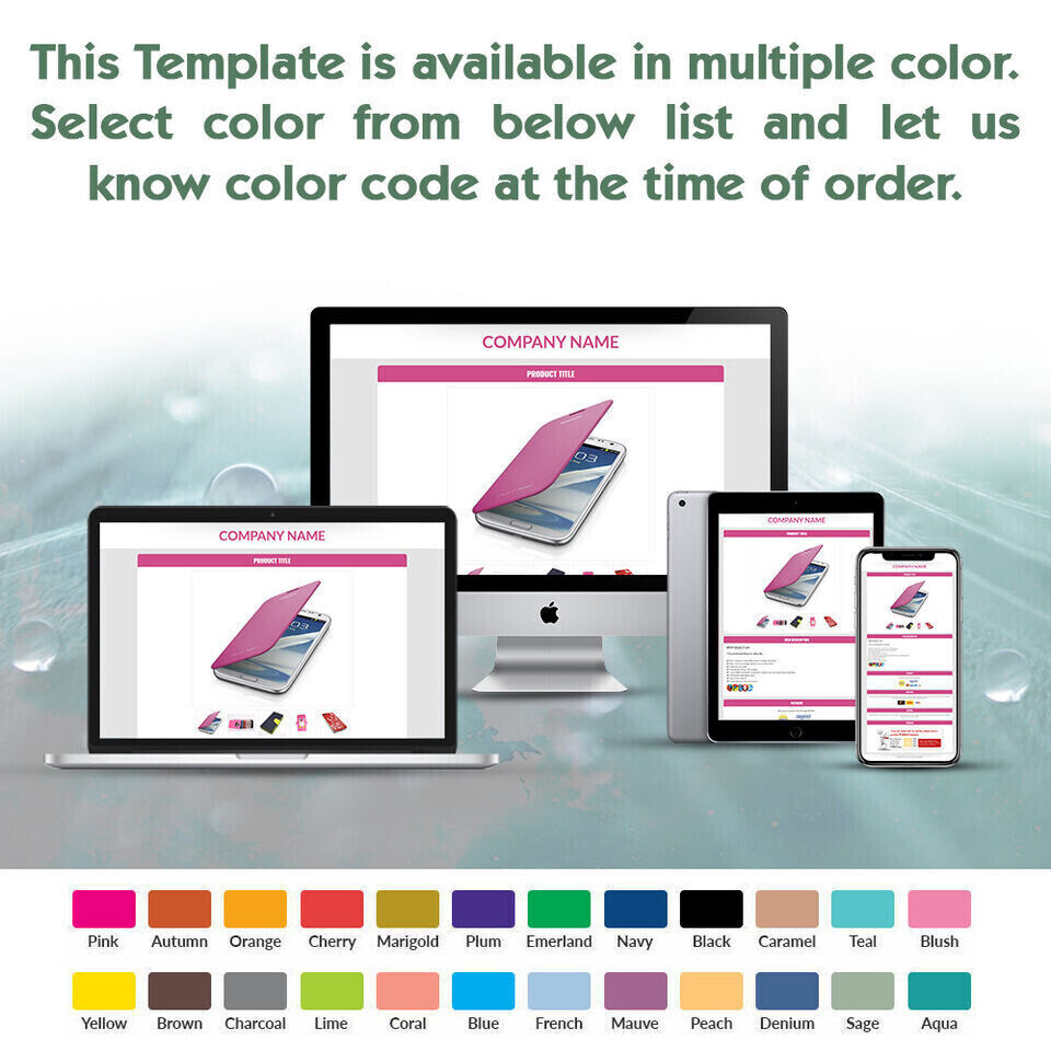 eBay Mobile Responsive Template Auction Listing Professional 2019 Design HTML