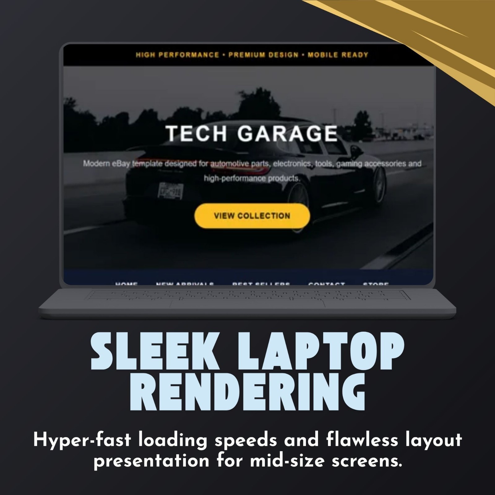 eBay HTML Template Responsive Automotive Tech Electronics Store Design 2026✅