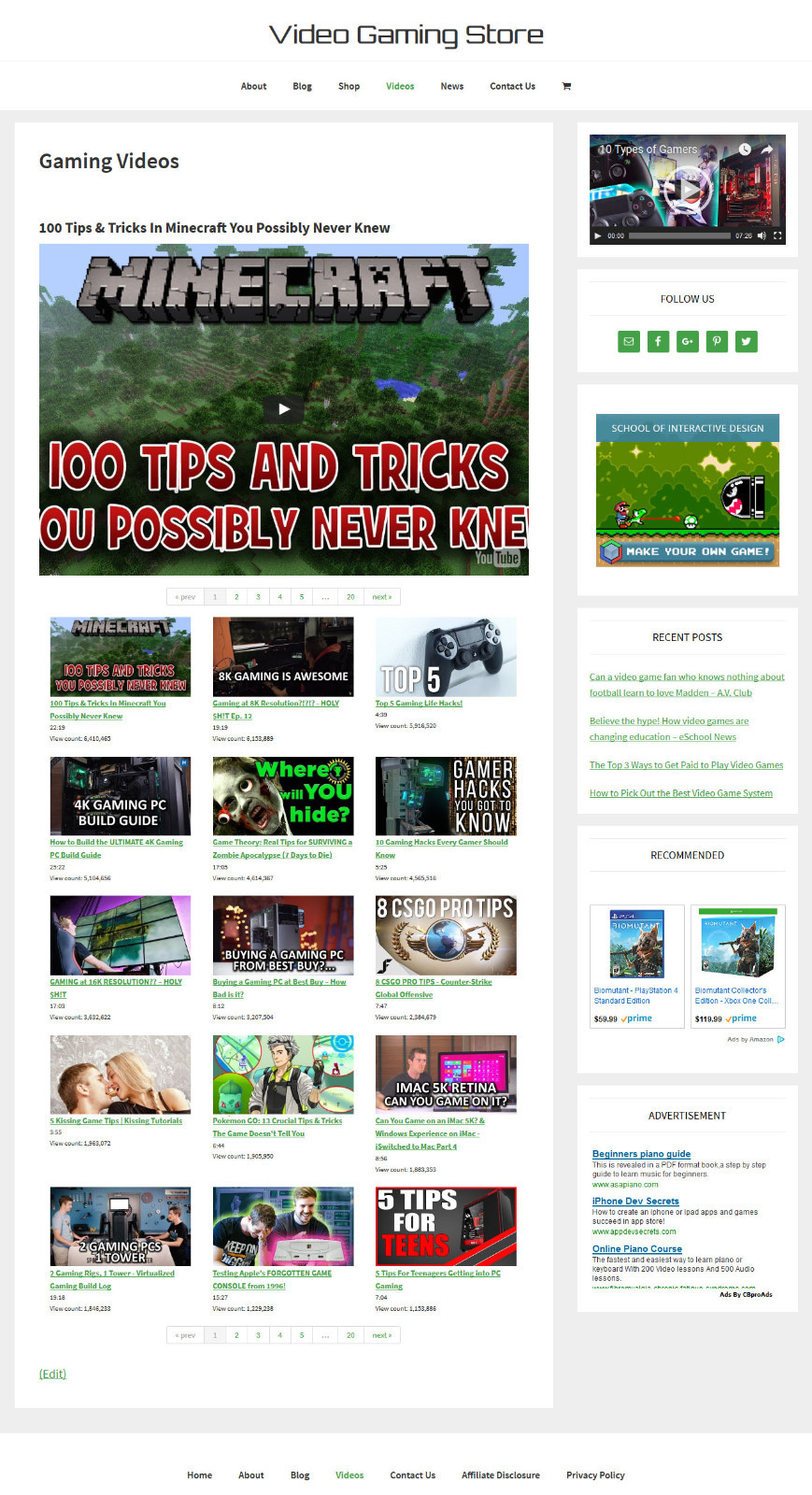 [NEW DESIGN] * VIDEO GAMING * store blog website business for sale AUTO CONTENT