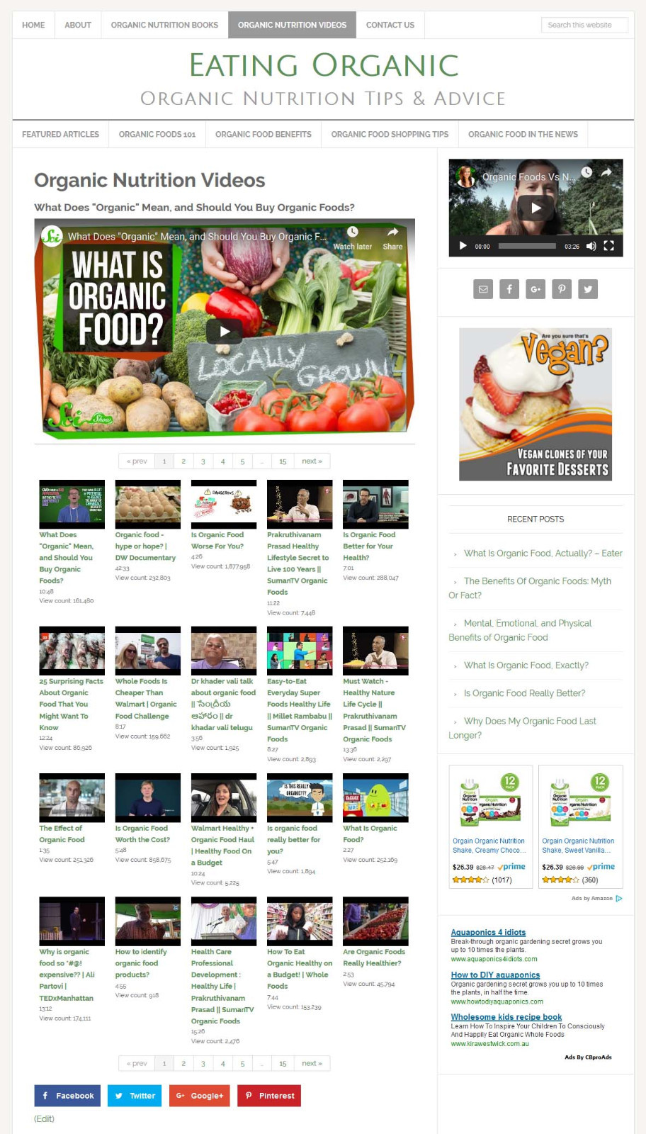* ORGANIC FOODS * turnkey website business for sale with AUTO UPDATING CONTENT!