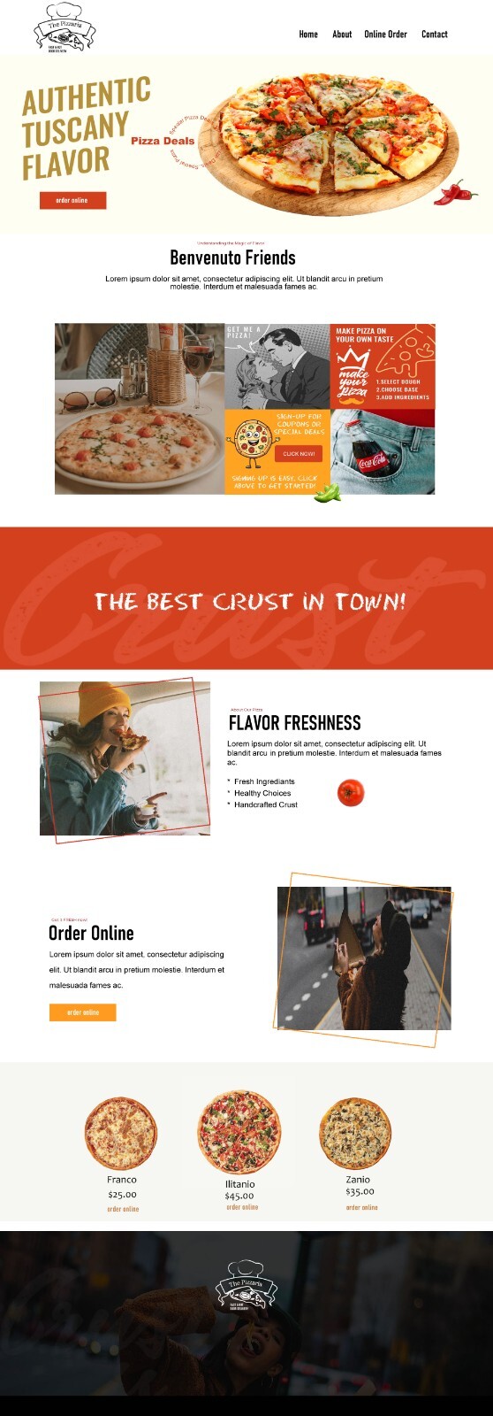 Custom WordPress Website – Pizza site, Burger/Taco site, Restaurant site, Bakery